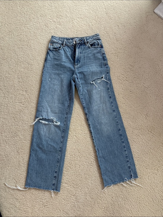 Garage Denim - Garage Women’s High-Rise Distressed Straight-Leg Jeans — Light Blue
